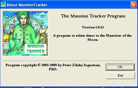 Mansion Tracker About Screen