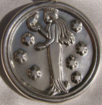 Talisman larger than actual size