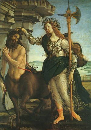 Sandro Botticelli Pallas & a Centaur