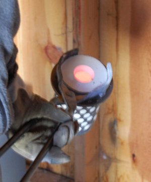 Molten Silver Ready to Pour