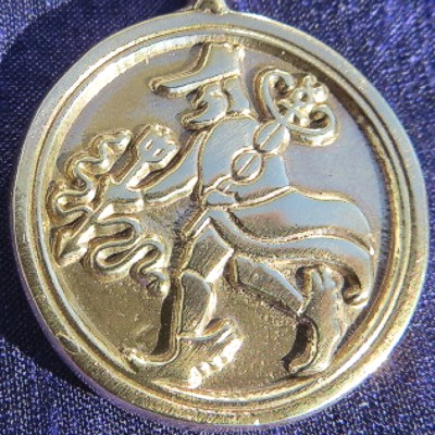 Talisman larger than actual size