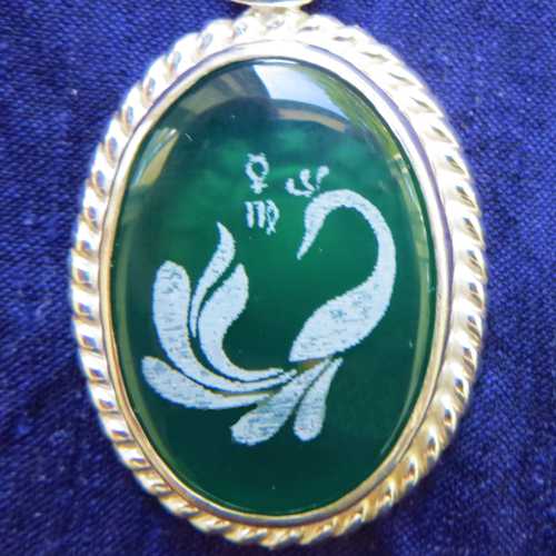 Agate Picatrix Mercury Peacock Talisman