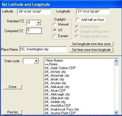 TPHP Set Latitude and Longitude Screen